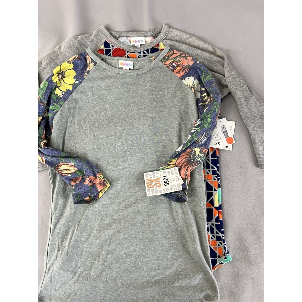 Lot Of 2 LuLaRoe RANDY Size Extra Large XS SHIRT Ragland Baseball Tee NWT